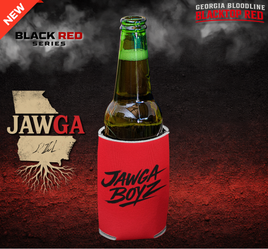 JAWGA Boyz Georgia Bloodline Black and "Red" (Clay Grip) Koozie