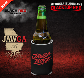JAWGA Boyz Georgia Bloodline "Black" ad Red (Clay Grip) Koozie