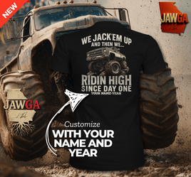 Jawga Boyz Ridin High Girls Custom Name & Date started Ridin T-Shirt