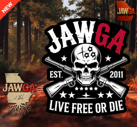 JAWGA Live Free or Die Skull Sticker